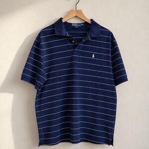 Polo‎ Ralph Lauren Navy Striped Polo Shirt Clean Preppy Classic | Size 2XL